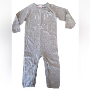 Cat & Jack Girls Boys 18 M Long Sleeve Sweater Romper One Piece Bunny